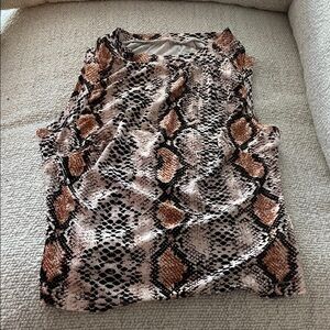 Snake Print Sleeveless Top